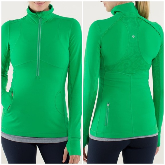 lululemon athletica Tops - Lululemon Star Runner Pullover in Green Bean